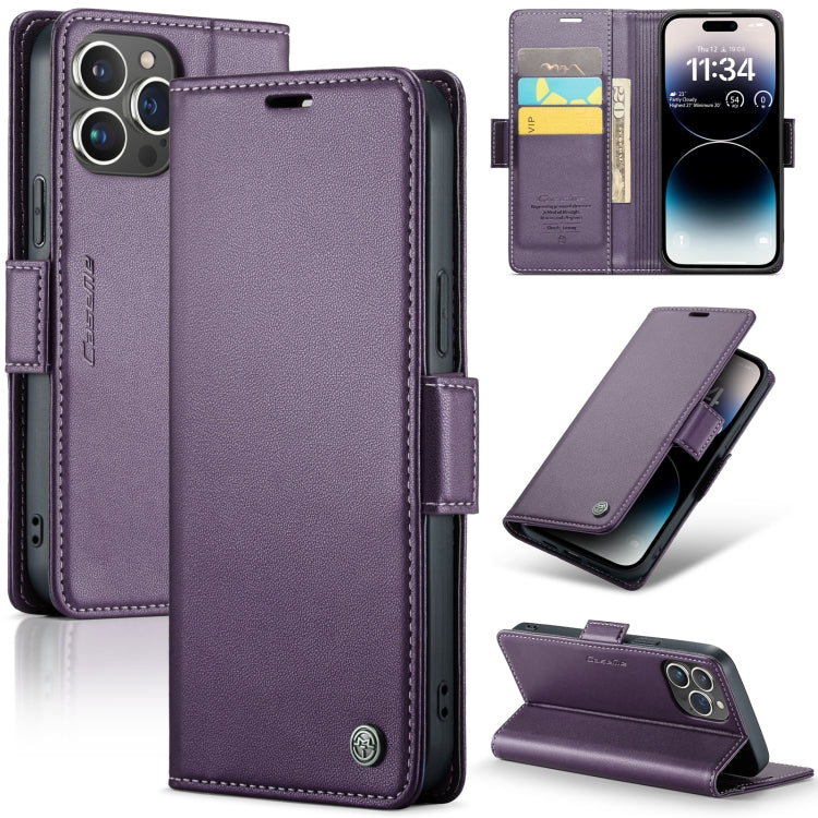 CaseMe 023 Butterfly Buckle Litchi Texture RFID Anti-theft Leather Phone Case, For iPhone 14, For iPhone 15 Pro Max, For iPhone 15 Pro, For iPhone 14 Plus, For iPhone 14 Pro, For iPhone 15 Plus, For iPhone 15, For iPhone 14 Pro Max, For iPhone 13������...
