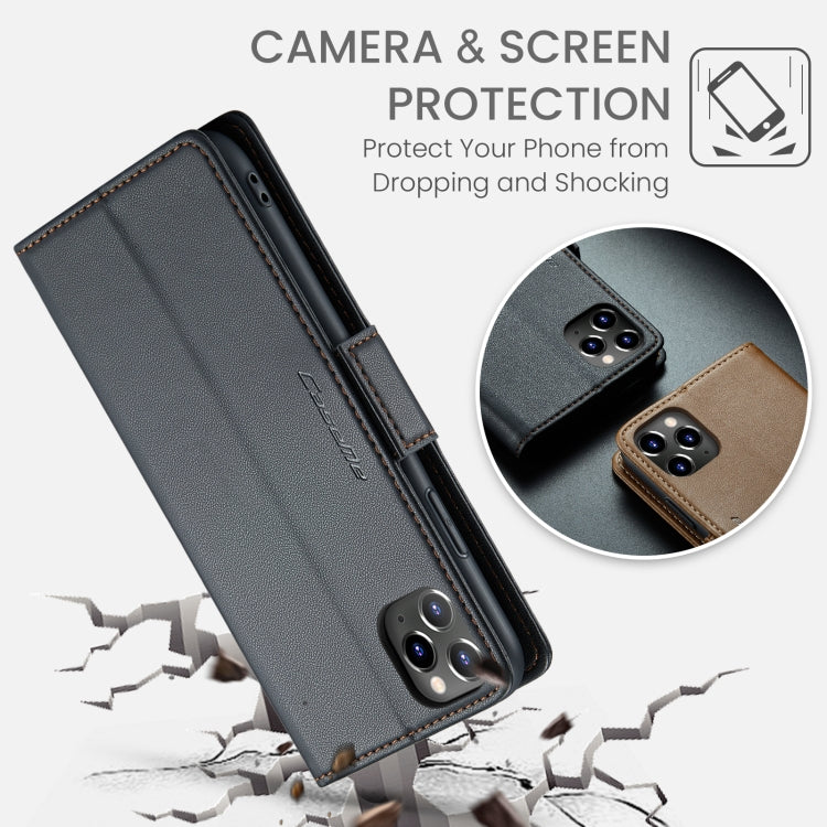 CaseMe 023 Butterfly Buckle Litchi Texture RFID Anti-theft Leather Phone Case, For iPhone 11 Pro, For iPhone 11 Pro Max, For iPhone XS Max, For iPhone XS, For iPhone XR, For iPhone SE 2022/SE 2020/6/7/8, For iPhone 6 Plus/7 Plus/8 Plus