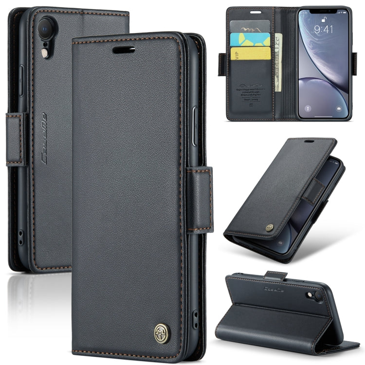 CaseMe 023 Butterfly Buckle Litchi Texture RFID Anti-theft Leather Phone Case, For iPhone 11 Pro, For iPhone 11 Pro Max, For iPhone XS Max, For iPhone XS, For iPhone XR, For iPhone SE 2022/SE 2020/6/7/8, For iPhone 6 Plus/7 Plus/8 Plus