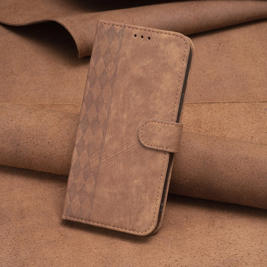 Plaid Embossed Leather Phone Case