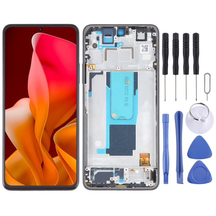 LCD Screen Digitizer Full Assembly with Frame, For Xiaomi 11i 5G 2022, For Xiaomi 11i HyperCharge 5G, For Xiaomi Redmi Note 11 Pro+ 5G