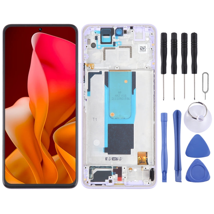 LCD Screen Digitizer Full Assembly with Frame, For Xiaomi 11i 5G 2022, For Xiaomi 11i HyperCharge 5G, For Xiaomi Redmi Note 11 Pro+ 5G