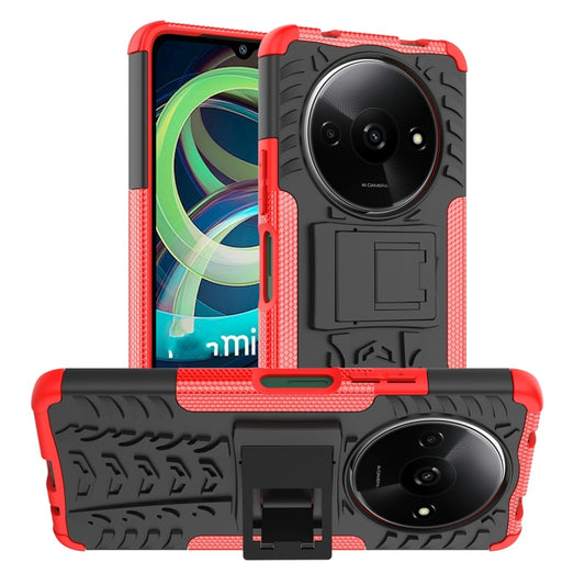 Tire Texture TPU + PC Phone Case with Holder