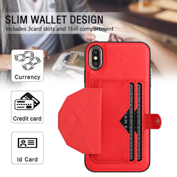 Shockproof Leather Phone Case with Card Holder, For iPhone XS Max, For iPhone XR, For iPhone X / XS, For iPhone SE 2022/SE 2020/6/7/8, For iPhone 6 Plus/7 Plus/8 Plus