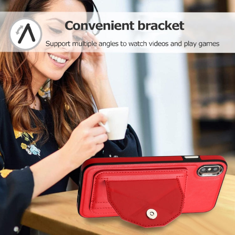 Shockproof Leather Phone Case with Card Holder, For iPhone XS Max, For iPhone XR, For iPhone X / XS, For iPhone SE 2022/SE 2020/6/7/8, For iPhone 6 Plus/7 Plus/8 Plus