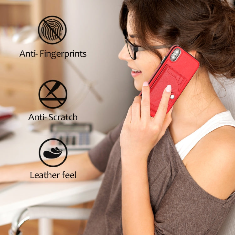 Shockproof Leather Phone Case with Card Holder, For iPhone XS Max, For iPhone XR, For iPhone X / XS, For iPhone SE 2022/SE 2020/6/7/8, For iPhone 6 Plus/7 Plus/8 Plus