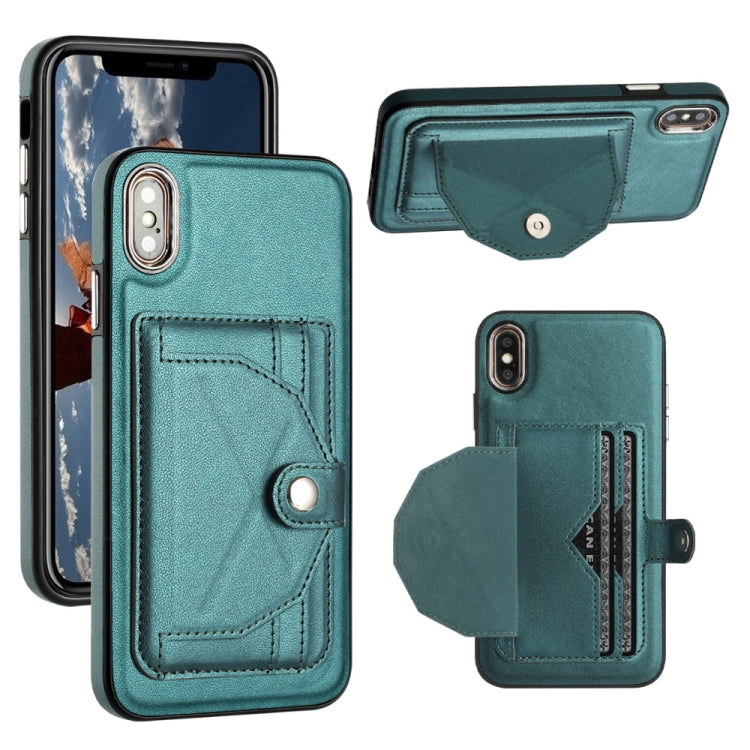 Shockproof Leather Phone Case with Card Holder, For iPhone XS Max, For iPhone XR, For iPhone X / XS, For iPhone SE 2022/SE 2020/6/7/8, For iPhone 6 Plus/7 Plus/8 Plus