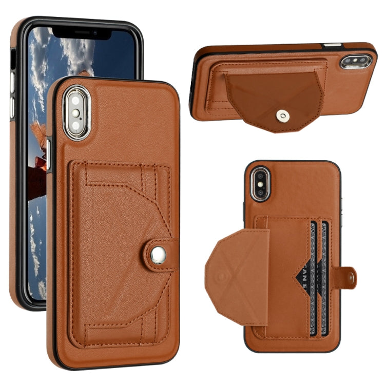 Shockproof Leather Phone Case with Card Holder, For iPhone XS Max, For iPhone XR, For iPhone X / XS, For iPhone SE 2022/SE 2020/6/7/8, For iPhone 6 Plus/7 Plus/8 Plus