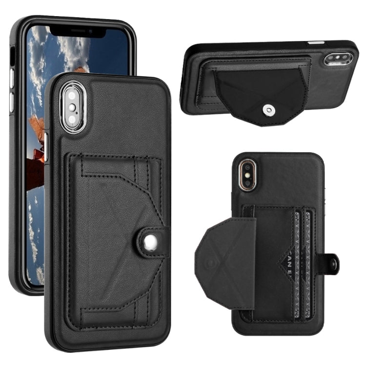 Shockproof Leather Phone Case with Card Holder, For iPhone XS Max, For iPhone XR, For iPhone X / XS, For iPhone SE 2022/SE 2020/6/7/8, For iPhone 6 Plus/7 Plus/8 Plus