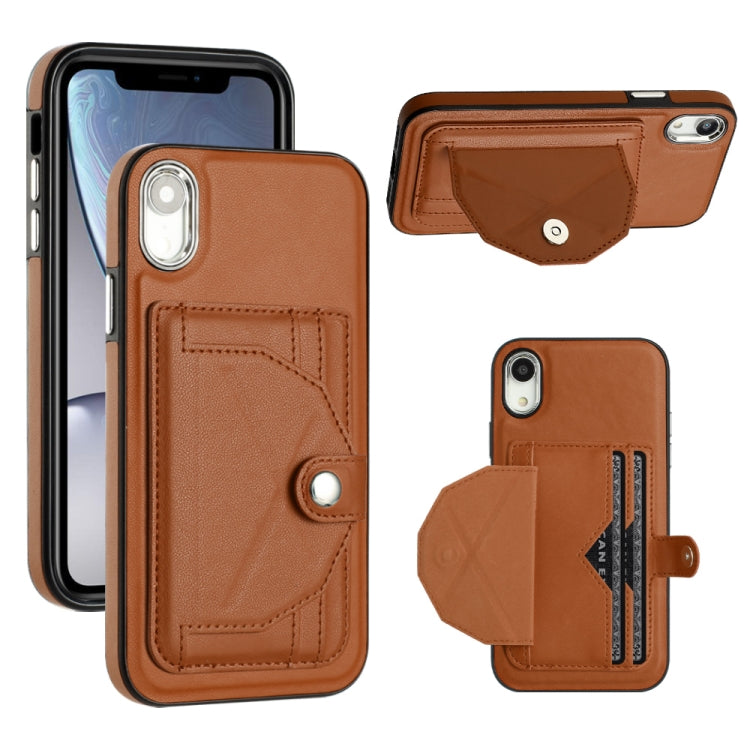 Shockproof Leather Phone Case with Card Holder, For iPhone XS Max, For iPhone XR, For iPhone X / XS, For iPhone SE 2022/SE 2020/6/7/8, For iPhone 6 Plus/7 Plus/8 Plus