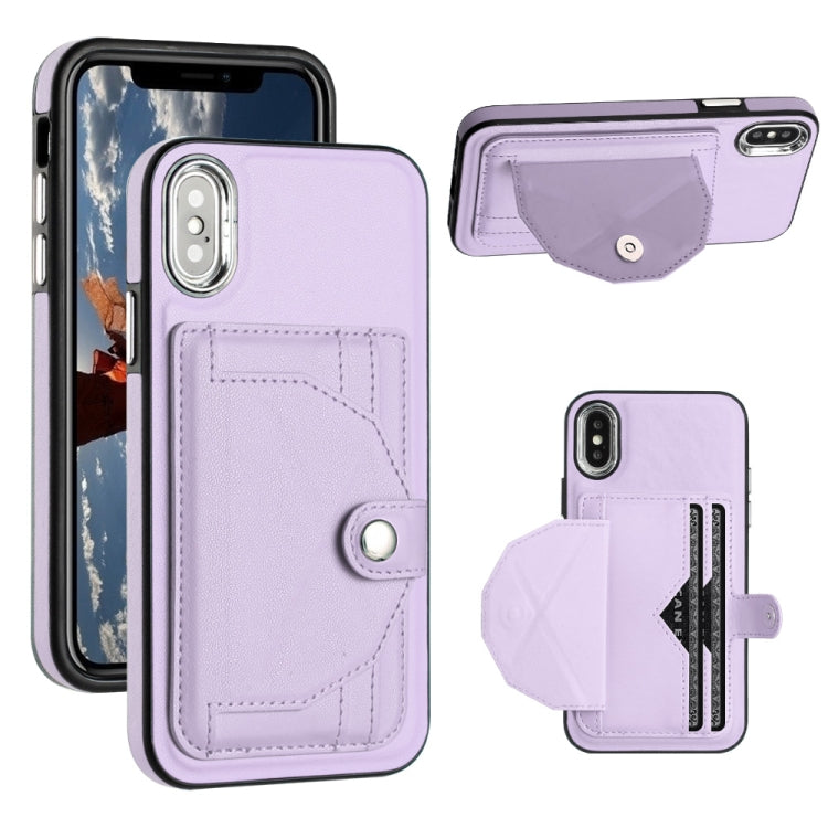 Shockproof Leather Phone Case with Card Holder, For iPhone XS Max, For iPhone XR, For iPhone X / XS, For iPhone SE 2022/SE 2020/6/7/8, For iPhone 6 Plus/7 Plus/8 Plus