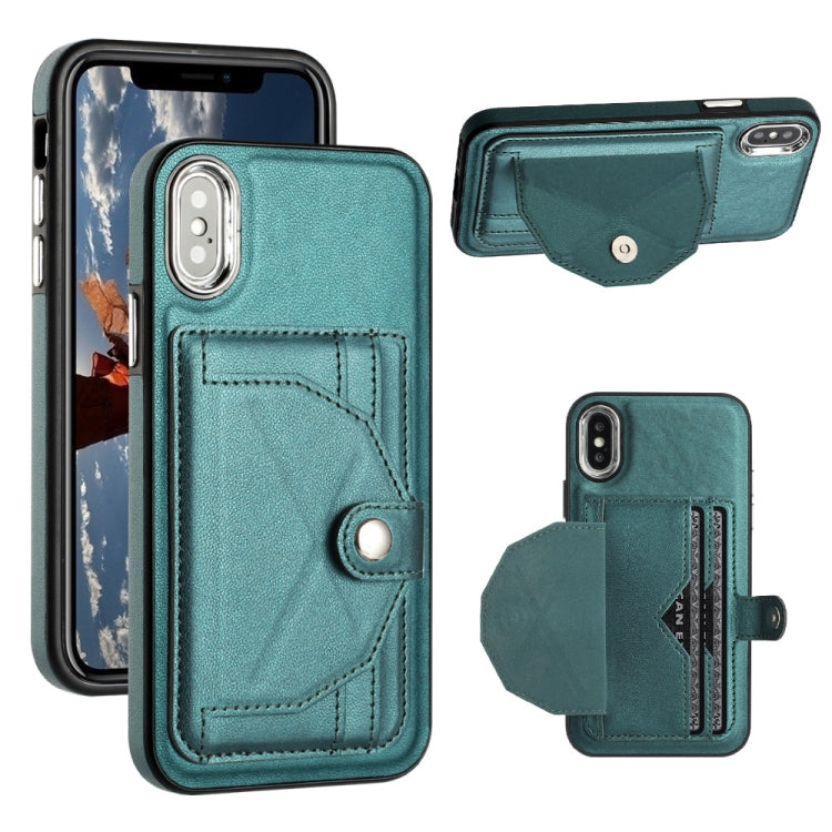 Shockproof Leather Phone Case with Card Holder, For iPhone XS Max, For iPhone XR, For iPhone X / XS, For iPhone SE 2022/SE 2020/6/7/8, For iPhone 6 Plus/7 Plus/8 Plus