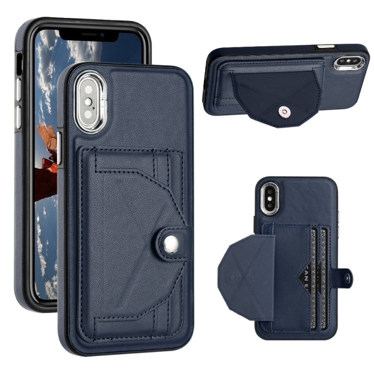 Shockproof Leather Phone Case with Card Holder, For iPhone XS Max, For iPhone XR, For iPhone X / XS, For iPhone SE 2022/SE 2020/6/7/8, For iPhone 6 Plus/7 Plus/8 Plus