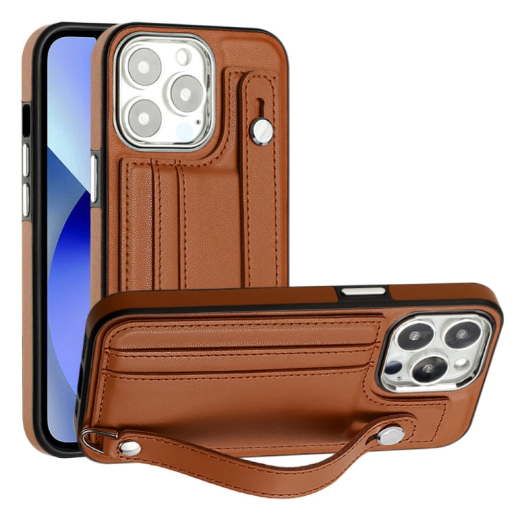 Shockproof Leather Phone Case with Wrist Strap, For iPhone 15 Pro Max, For iPhone 14, For iPhone 14 Plus, For iPhone 15 Pro, For iPhone 15 Plus, For iPhone 14 Pro, For iPhone 15, For iPhone 14 Pro Max, For iPhone 13, For iPhone 13 Pro������������������...