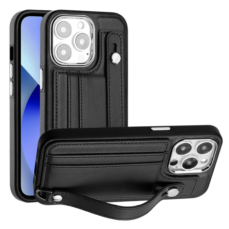 Shockproof Leather Phone Case with Wrist Strap, For iPhone 15 Pro Max, For iPhone 14, For iPhone 14 Plus, For iPhone 15 Pro, For iPhone 15 Plus, For iPhone 14 Pro, For iPhone 15, For iPhone 14 Pro Max, For iPhone 13, For iPhone 13 Pro������������������...