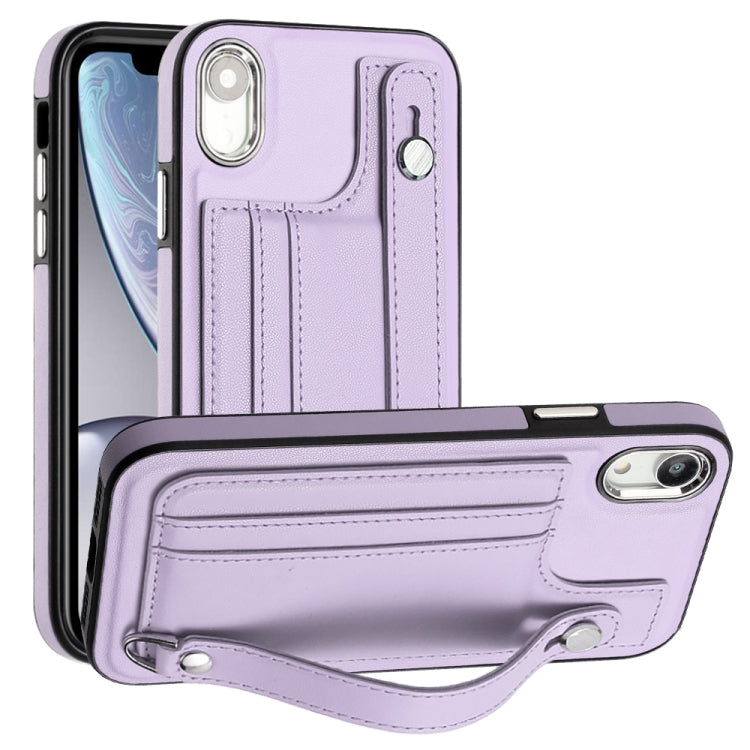 Shockproof Leather Phone Case with Wrist Strap, For iPhone XS Max, For iPhone XR, For iPhone X / XS, For iPhone SE 2022/SE 2020/6/7/8, For iPhone 6 Plus/7 Plus/8 Plus