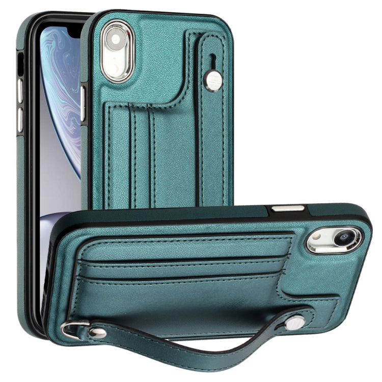 Shockproof Leather Phone Case with Wrist Strap, For iPhone XS Max, For iPhone XR, For iPhone X / XS, For iPhone SE 2022/SE 2020/6/7/8, For iPhone 6 Plus/7 Plus/8 Plus