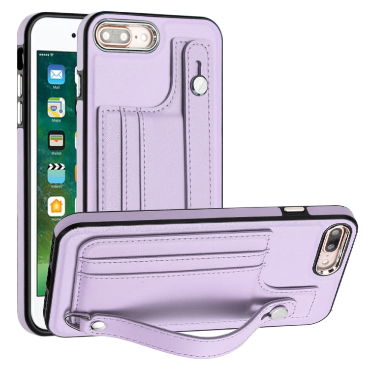 Shockproof Leather Phone Case with Wrist Strap, For iPhone XS Max, For iPhone XR, For iPhone X / XS, For iPhone SE 2022/SE 2020/6/7/8, For iPhone 6 Plus/7 Plus/8 Plus