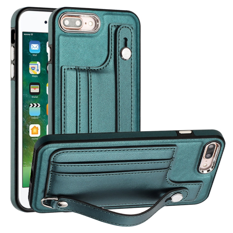 Shockproof Leather Phone Case with Wrist Strap, For iPhone XS Max, For iPhone XR, For iPhone X / XS, For iPhone SE 2022/SE 2020/6/7/8, For iPhone 6 Plus/7 Plus/8 Plus