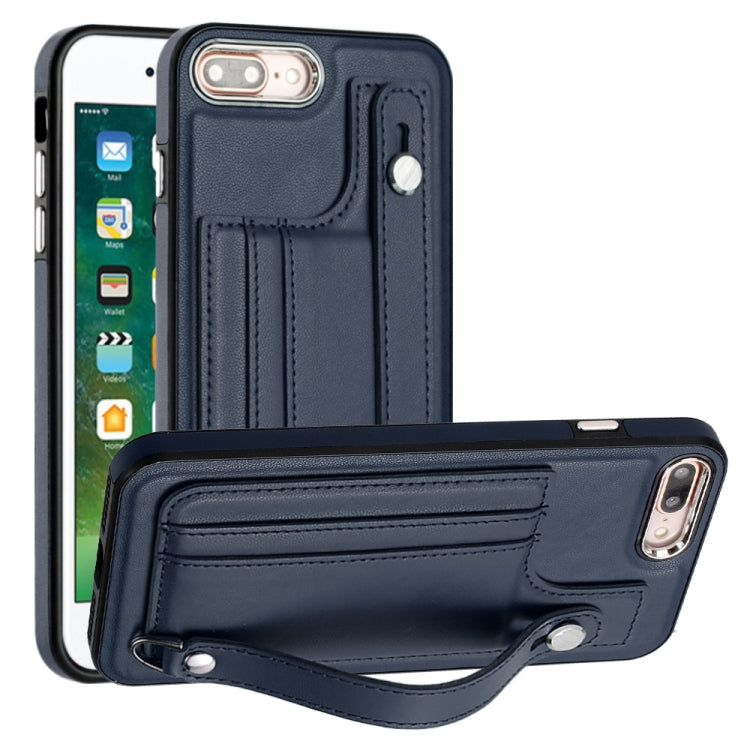 Shockproof Leather Phone Case with Wrist Strap, For iPhone XS Max, For iPhone XR, For iPhone X / XS, For iPhone SE 2022/SE 2020/6/7/8, For iPhone 6 Plus/7 Plus/8 Plus
