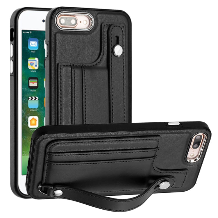 Shockproof Leather Phone Case with Wrist Strap, For iPhone XS Max, For iPhone XR, For iPhone X / XS, For iPhone SE 2022/SE 2020/6/7/8, For iPhone 6 Plus/7 Plus/8 Plus