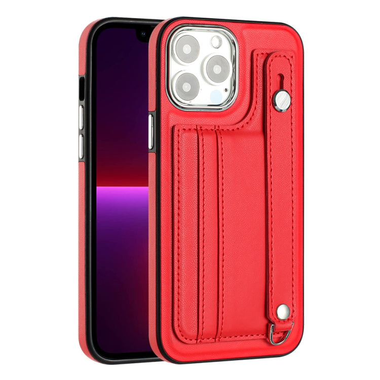 Shockproof Leather Phone Case with Wrist Strap, For iPhone 15 Pro Max, For iPhone 14, For iPhone 14 Plus, For iPhone 15 Pro, For iPhone 15 Plus, For iPhone 14 Pro, For iPhone 15, For iPhone 14 Pro Max, For iPhone 13, For iPhone 13 Pro������������������...