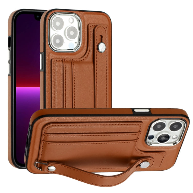 Shockproof Leather Phone Case with Wrist Strap, For iPhone 15 Pro Max, For iPhone 14, For iPhone 14 Plus, For iPhone 15 Pro, For iPhone 15 Plus, For iPhone 14 Pro, For iPhone 15, For iPhone 14 Pro Max, For iPhone 13, For iPhone 13 Pro������������������...