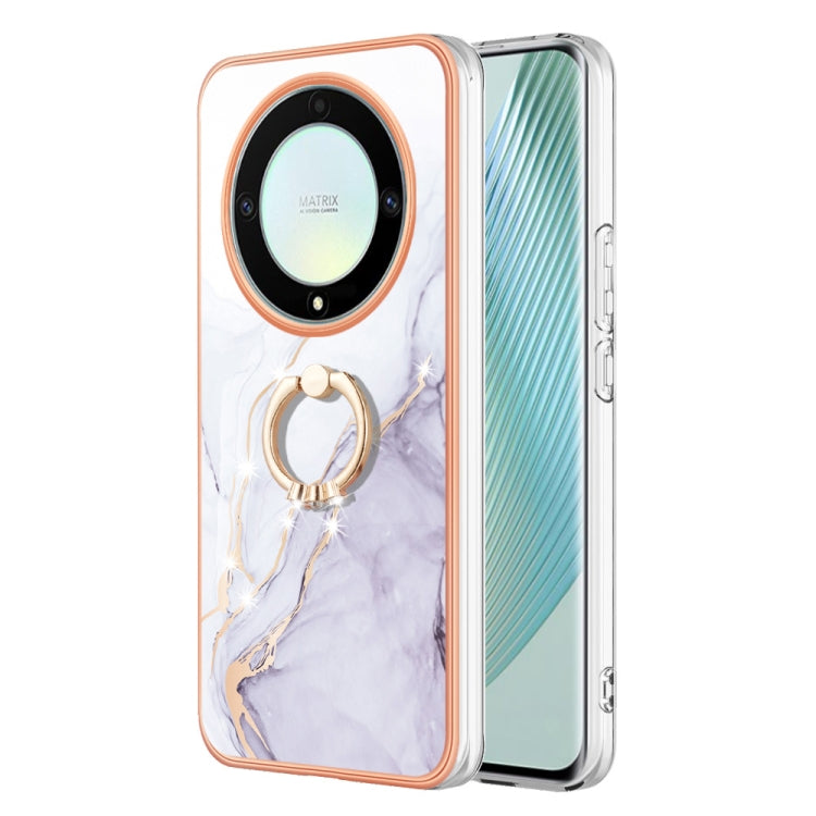 Electroplating Marble IMD TPU Phone Case with Ring Holder, For Honor X6b, For Honor 200 Lite Global, For Honor X7b 4G / 5G, For Honor X8b, For Honor X9b, For Honor X6a, For Honor 90 Lite 5G, For Honor 90 5G, For Honor Magic5 Pro, For Honor X8a���������...