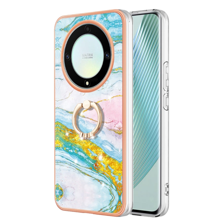 Electroplating Marble IMD TPU Phone Case with Ring Holder, For Honor X6b, For Honor 200 Lite Global, For Honor X7b 4G / 5G, For Honor X8b, For Honor X9b, For Honor X6a, For Honor 90 Lite 5G, For Honor 90 5G, For Honor Magic5 Pro, For Honor X8a���������...