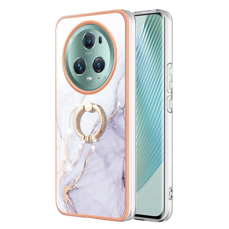 Electroplating Marble IMD TPU Phone Case with Ring Holder, For Honor X6b, For Honor 200 Lite Global, For Honor X7b 4G / 5G, For Honor X8b, For Honor X9b, For Honor X6a, For Honor 90 Lite 5G, For Honor 90 5G, For Honor Magic5 Pro, For Honor X8a���������...