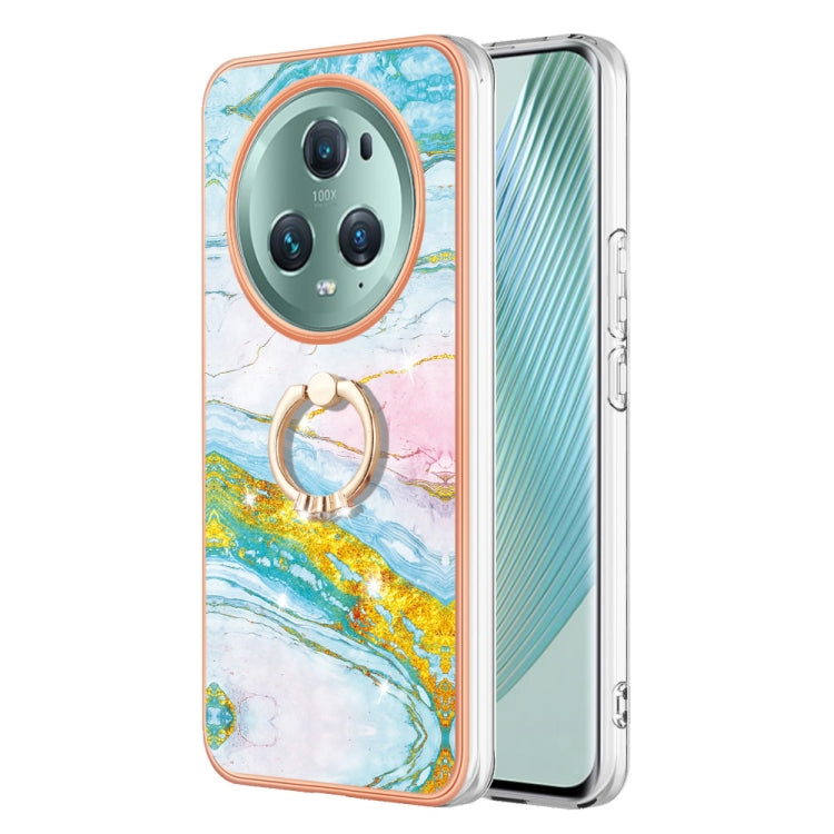 Electroplating Marble IMD TPU Phone Case with Ring Holder, For Honor X6b, For Honor 200 Lite Global, For Honor X7b 4G / 5G, For Honor X8b, For Honor X9b, For Honor X6a, For Honor 90 Lite 5G, For Honor 90 5G, For Honor Magic5 Pro, For Honor X8a���������...