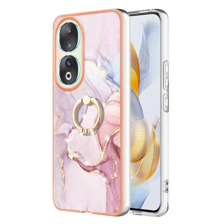 Electroplating Marble IMD TPU Phone Case with Ring Holder, For Honor X6b, For Honor 200 Lite Global, For Honor X7b 4G / 5G, For Honor X8b, For Honor X9b, For Honor X6a, For Honor 90 Lite 5G, For Honor 90 5G, For Honor Magic5 Pro, For Honor X8a���������...
