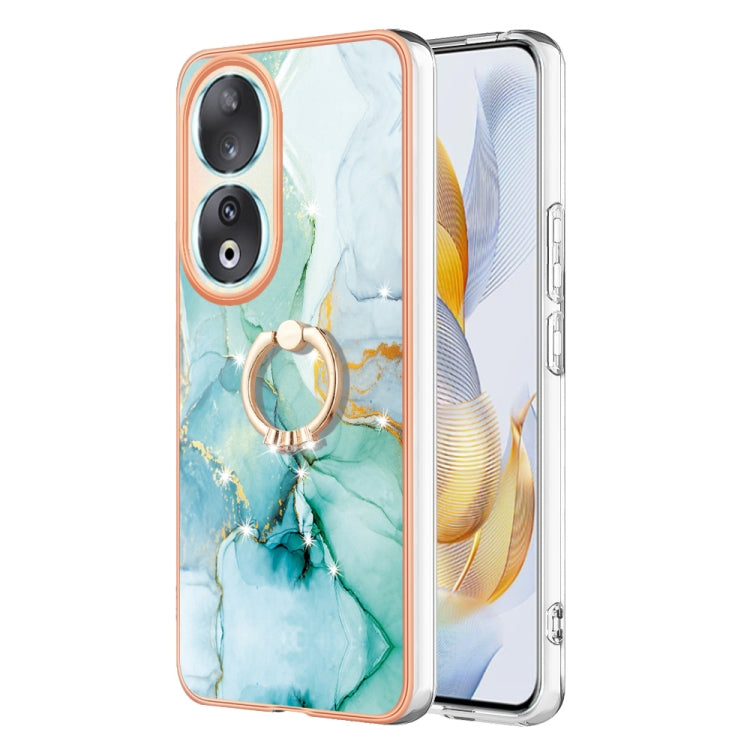 Electroplating Marble IMD TPU Phone Case with Ring Holder, For Honor X6b, For Honor 200 Lite Global, For Honor X7b 4G / 5G, For Honor X8b, For Honor X9b, For Honor X6a, For Honor 90 Lite 5G, For Honor 90 5G, For Honor Magic5 Pro, For Honor X8a���������...