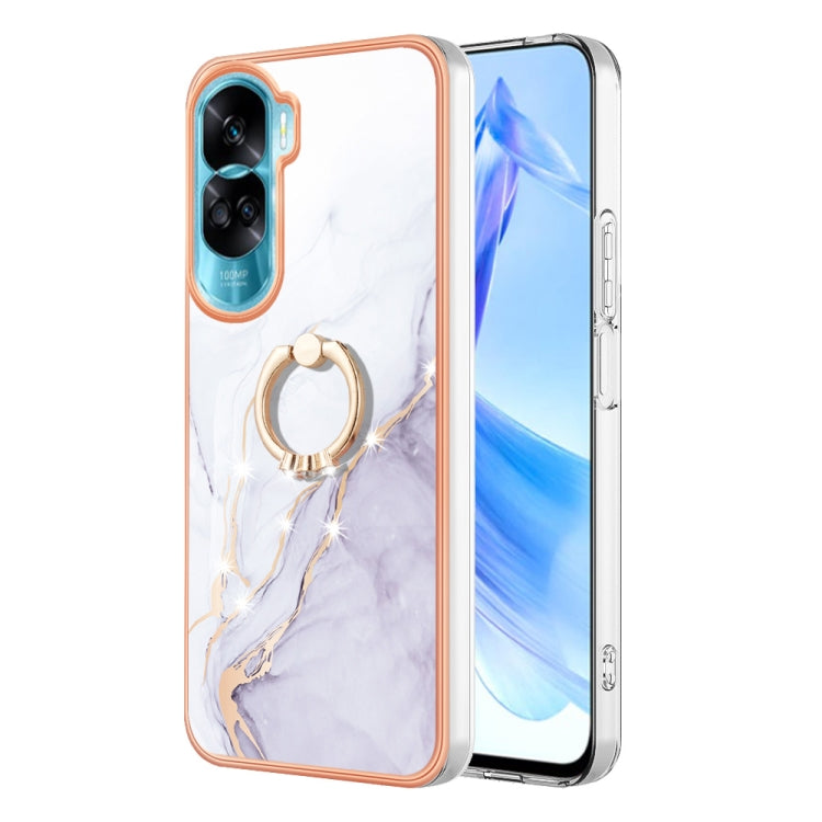 Electroplating Marble IMD TPU Phone Case with Ring Holder, For Honor X6b, For Honor 200 Lite Global, For Honor X7b 4G / 5G, For Honor X8b, For Honor X9b, For Honor X6a, For Honor 90 Lite 5G, For Honor 90 5G, For Honor Magic5 Pro, For Honor X8a���������...