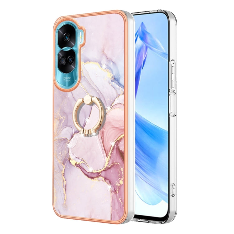 Electroplating Marble IMD TPU Phone Case with Ring Holder, For Honor X6b, For Honor 200 Lite Global, For Honor X7b 4G / 5G, For Honor X8b, For Honor X9b, For Honor X6a, For Honor 90 Lite 5G, For Honor 90 5G, For Honor Magic5 Pro, For Honor X8a���������...
