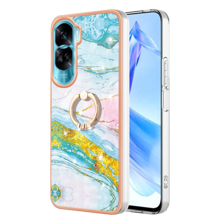 Electroplating Marble IMD TPU Phone Case with Ring Holder, For Honor X6b, For Honor 200 Lite Global, For Honor X7b 4G / 5G, For Honor X8b, For Honor X9b, For Honor X6a, For Honor 90 Lite 5G, For Honor 90 5G, For Honor Magic5 Pro, For Honor X8a���������...
