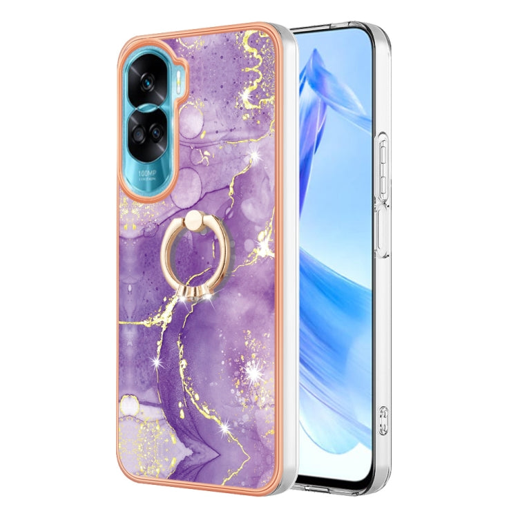 Electroplating Marble IMD TPU Phone Case with Ring Holder, For Honor X6b, For Honor 200 Lite Global, For Honor X7b 4G / 5G, For Honor X8b, For Honor X9b, For Honor X6a, For Honor 90 Lite 5G, For Honor 90 5G, For Honor Magic5 Pro, For Honor X8a���������...