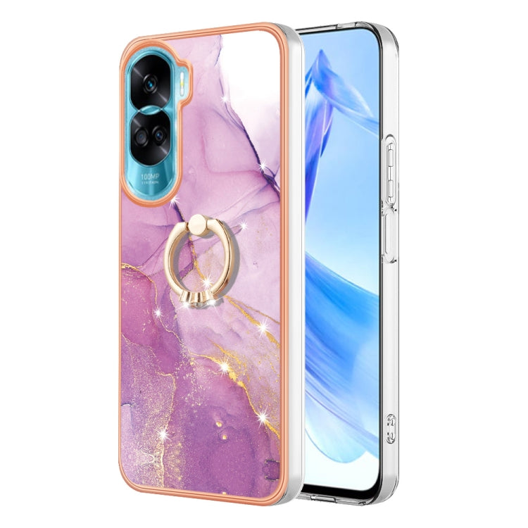 Electroplating Marble IMD TPU Phone Case with Ring Holder, For Honor X6b, For Honor 200 Lite Global, For Honor X7b 4G / 5G, For Honor X8b, For Honor X9b, For Honor X6a, For Honor 90 Lite 5G, For Honor 90 5G, For Honor Magic5 Pro, For Honor X8a���������...