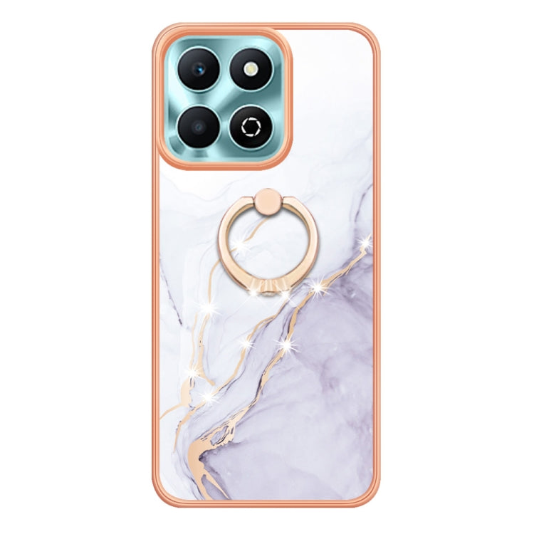 Electroplating Marble IMD TPU Phone Case with Ring Holder, For Honor X6b, For Honor 200 Lite Global, For Honor X7b 4G / 5G, For Honor X8b, For Honor X9b, For Honor X6a, For Honor 90 Lite 5G, For Honor 90 5G, For Honor Magic5 Pro, For Honor X8a���������...