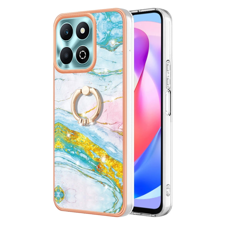 Electroplating Marble IMD TPU Phone Case with Ring Holder, For Honor X6b, For Honor 200 Lite Global, For Honor X7b 4G / 5G, For Honor X8b, For Honor X9b, For Honor X6a, For Honor 90 Lite 5G, For Honor 90 5G, For Honor Magic5 Pro, For Honor X8a���������...