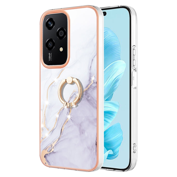 Electroplating Marble IMD TPU Phone Case with Ring Holder, For Honor X6b, For Honor 200 Lite Global, For Honor X7b 4G / 5G, For Honor X8b, For Honor X9b, For Honor X6a, For Honor 90 Lite 5G, For Honor 90 5G, For Honor Magic5 Pro, For Honor X8a���������...
