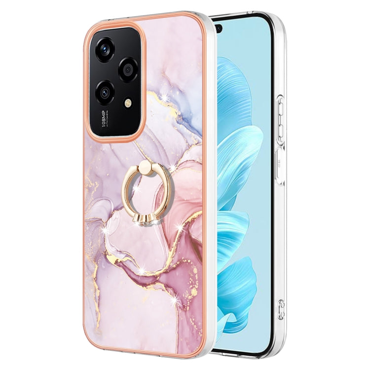 Electroplating Marble IMD TPU Phone Case with Ring Holder, For Honor X6b, For Honor 200 Lite Global, For Honor X7b 4G / 5G, For Honor X8b, For Honor X9b, For Honor X6a, For Honor 90 Lite 5G, For Honor 90 5G, For Honor Magic5 Pro, For Honor X8a���������...