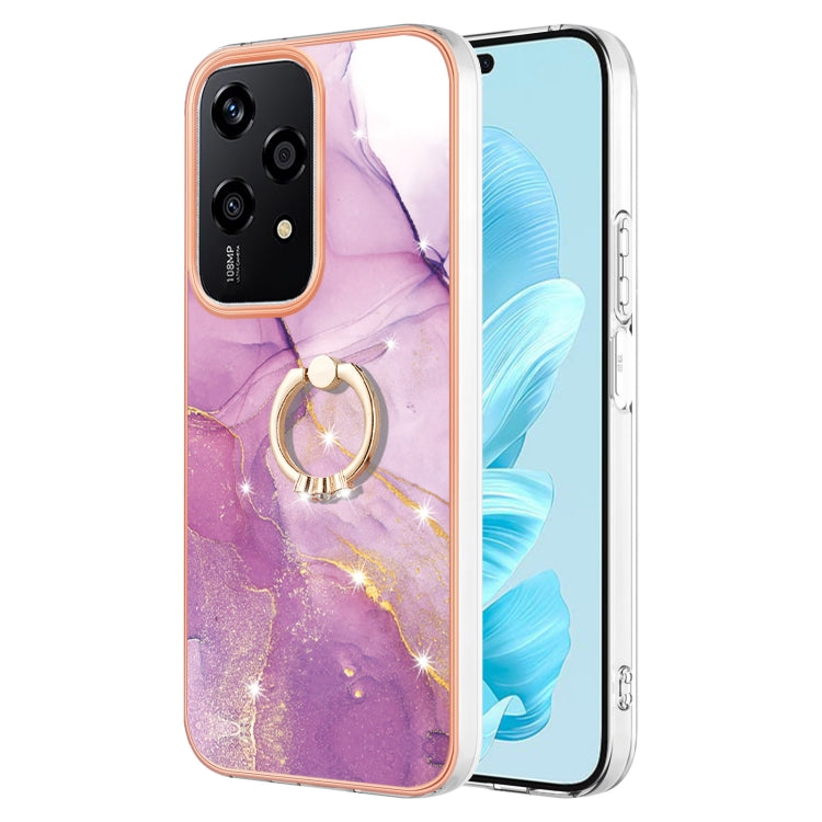 Electroplating Marble IMD TPU Phone Case with Ring Holder, For Honor X6b, For Honor 200 Lite Global, For Honor X7b 4G / 5G, For Honor X8b, For Honor X9b, For Honor X6a, For Honor 90 Lite 5G, For Honor 90 5G, For Honor Magic5 Pro, For Honor X8a���������...
