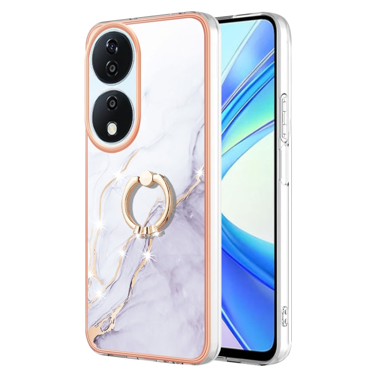 Electroplating Marble IMD TPU Phone Case with Ring Holder, For Honor X6b, For Honor 200 Lite Global, For Honor X7b 4G / 5G, For Honor X8b, For Honor X9b, For Honor X6a, For Honor 90 Lite 5G, For Honor 90 5G, For Honor Magic5 Pro, For Honor X8a���������...