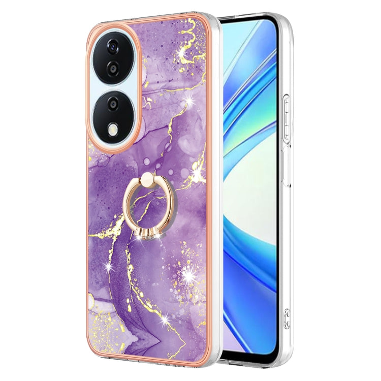Electroplating Marble IMD TPU Phone Case with Ring Holder, For Honor X6b, For Honor 200 Lite Global, For Honor X7b 4G / 5G, For Honor X8b, For Honor X9b, For Honor X6a, For Honor 90 Lite 5G, For Honor 90 5G, For Honor Magic5 Pro, For Honor X8a���������...