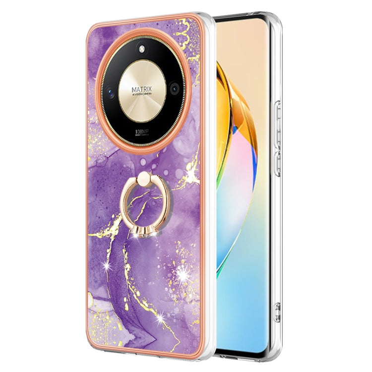 Electroplating Marble IMD TPU Phone Case with Ring Holder, For Honor X6b, For Honor 200 Lite Global, For Honor X7b 4G / 5G, For Honor X8b, For Honor X9b, For Honor X6a, For Honor 90 Lite 5G, For Honor 90 5G, For Honor Magic5 Pro, For Honor X8a���������...