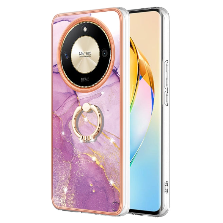 Electroplating Marble IMD TPU Phone Case with Ring Holder, For Honor X6b, For Honor 200 Lite Global, For Honor X7b 4G / 5G, For Honor X8b, For Honor X9b, For Honor X6a, For Honor 90 Lite 5G, For Honor 90 5G, For Honor Magic5 Pro, For Honor X8a���������...