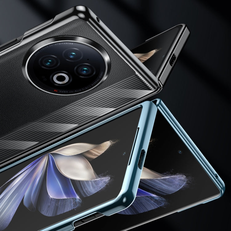 Electroplating Ultrathin Shockproof Leather Fold Protective Phone Case, For vivo X Fold2