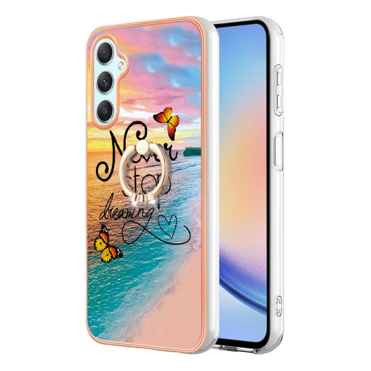 Electroplating IMD TPU Phone Case with Ring