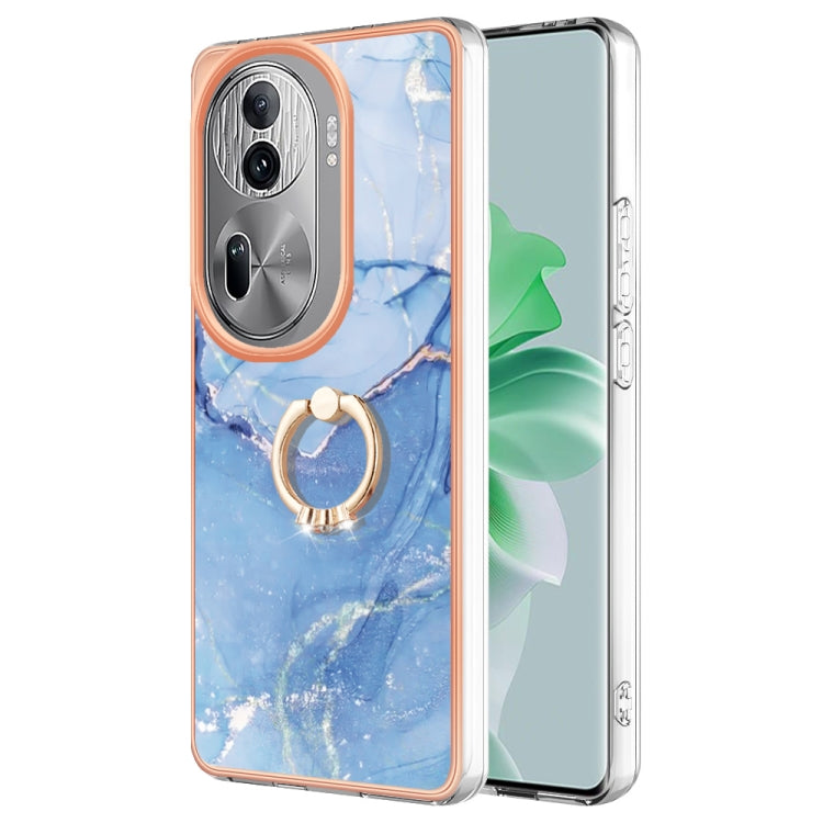 Electroplating Marble Dual-side IMD Phone Case with Ring, For OPPO Reno12 Pro Global, For OPPO Reno12 Global, For OPPO A60, For OPPO Reno11 F 5G Global, For OPPO Reno11 5G Global, For OPPO Reno11 Pro 5G Global, For OPPO A58 4G, For OPPO Reno10 5G Globa...